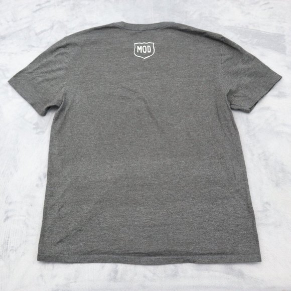 Youre Welcome Here Shirt Mens L Gray Short Sleeve Crew Neck Knit Print Basic Tee - Picture 11 of 13